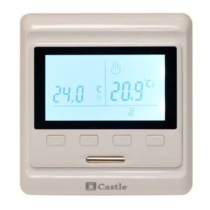 Терморегулятор для теплого пола Castle C-E53.716 250 В программируемый, белый