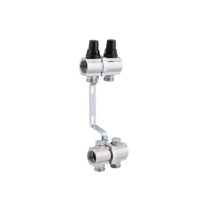 Коллектор теплого пола SD Forte 1″x3/4″ 2 выходов, с расходомерами (SF002W2)