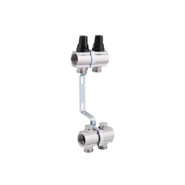 Коллектор теплого пола SD Forte 1″x3/4″ 2 выходов, с расходомерами (SF002W2)