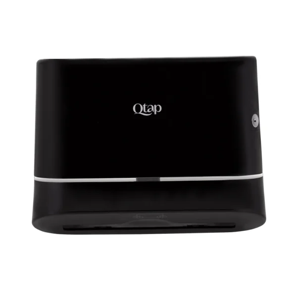 Держатель для бумажных полотенец Qtap Pohodli пластик, черный матовый (QTDR600BP)