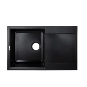 Гранитная мойка Lidz 790x495 врезная, прямоугольная, черная (LIDZANT15790495230)