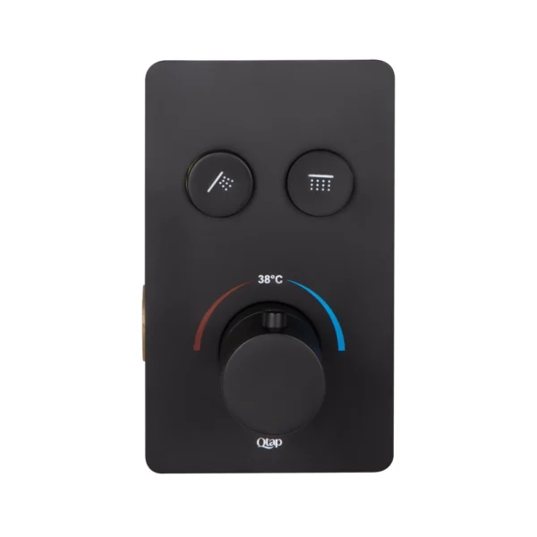 Смеситель скрытого монтажа Qtap Votice без излива, черный матовый (QTVOT6442T105NKB)