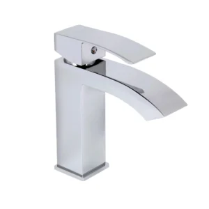 Смеситель для умывальника Qtap Swan Cascada однорычажный, хром (QTSWA270CRM45564)