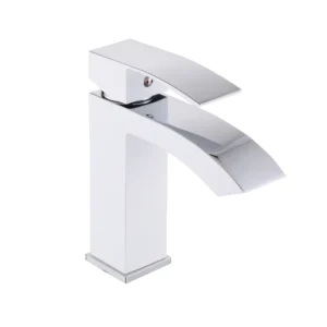 Смеситель для умывальника Qtap Swan Cascada однорычажный, белый (QTSWA270CRW45568)