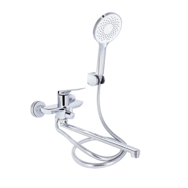 Смеситель для ванны Qtap Vlasta New однорычажный, хром (QTVLA260CRM45644)