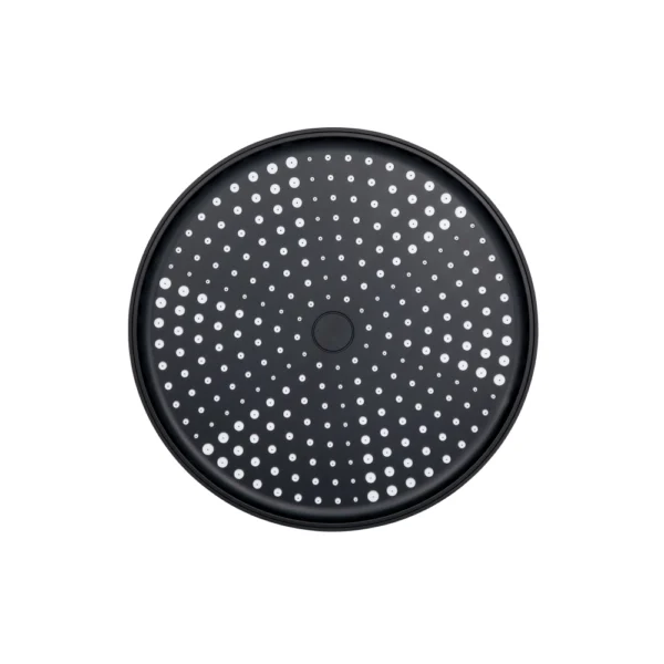 Лейка для верхнего душа Qtap Hlavova 255x255 пластик, черная матовая (QTHLA107BLM45949)