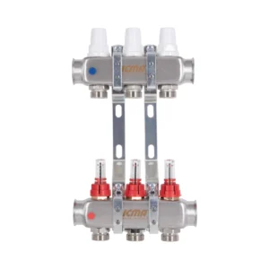 Коллектор теплого пола Icma 1″x3/4″ 3 выходов, с расходомерами (87K073179PH32QU)