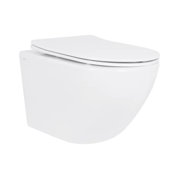 Унитаз подвесной Qtap Jay Ultra Quiet 520х360 безободковый, белый (QT07335175W)