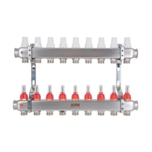 Коллектор теплого пола Icma 1″x3/4″ 9 выходов, с расходомерами (87K073179PS32QU)