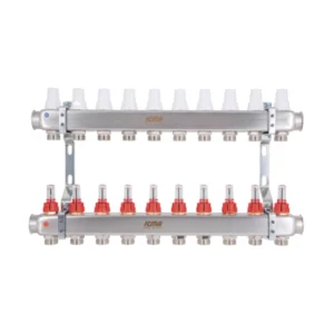 Коллектор теплого пола Icma 1″x3/4″ 10 выходов, с расходомерами (87K073179PM32QU)