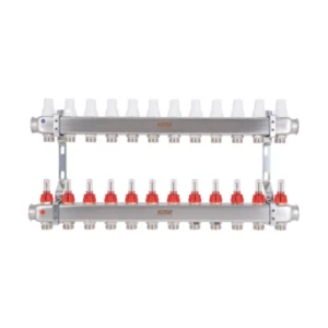 Коллектор теплого пола Icma 1″x3/4″ 12 выходов, с расходомерами (87K073179PU32QU)