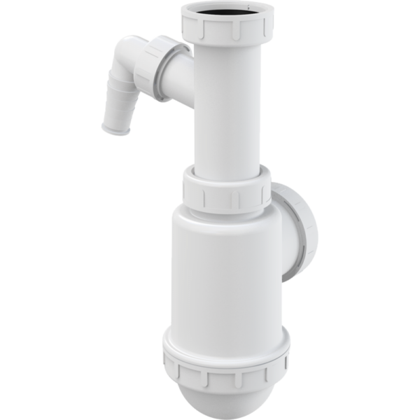 Сифон для мойки AlcaPlast пластик, белый (A443P-DN50/40)