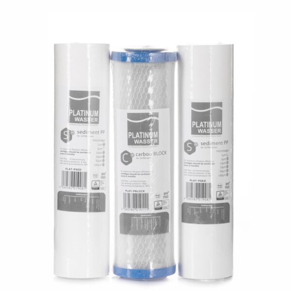 Комплект картриджей для фильтра Platinum Wasser 2,5″х10″ 5 мкм из полипропилена (COMULTRA)