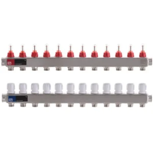 Коллектор теплого пола Europroduct EP.S1110-12 1"x3/4" 12 выходов, с расходомерами (EP4988)