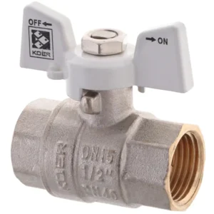Кран шаровой Koer KR.217.W 1/2″ ВВ прямой, латунь (KR0177)