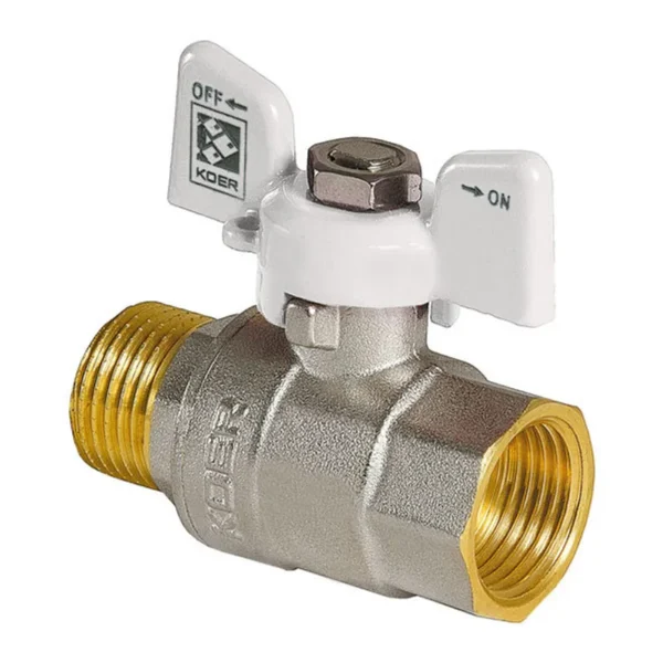 Кран шаровой Koer KR.218.W 1″ ВН прямой, латунь (KR0184)
