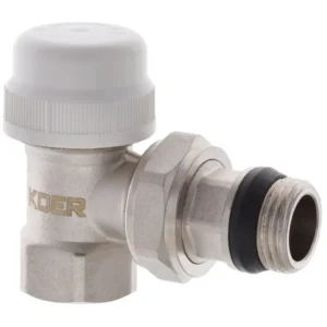 Кран радиаторный Koer KR.921-GI 1/2″ ВН угловой, никель (KR2682)