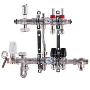 Коллектор теплого пола Koer KR.S1011 1″x3/4″ 2 выходов, с расходомерами (KR2925)