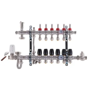 Коллектор теплого пола Koer KR.S1011 1″x3/4″ 6 выходов, с расходомерами (KR2929)