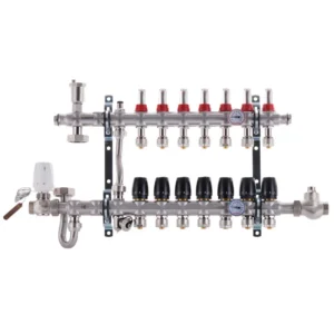 Коллектор теплого пола Koer KR.S1011 1″x3/4″ 7 выходов, с расходомерами (KR2930)