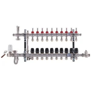 Коллектор теплого пола Koer KR.S1011-10 1″x3/4″ 10 выходов, с расходомерами (KR2933)