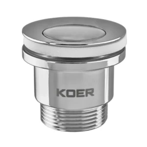 Донный клапан Koer PW-02-01 1 1/4″ для раковины, хром (KR3399)