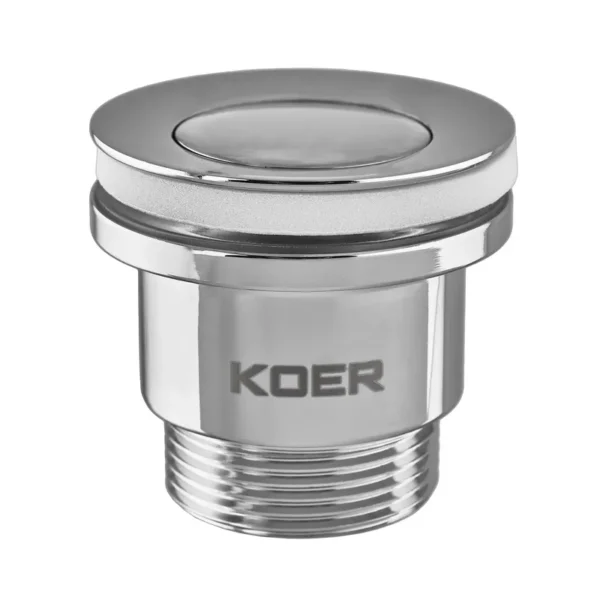 Донный клапан Koer PW-02-01 1 1/4″ для раковины, хром (KR3399)