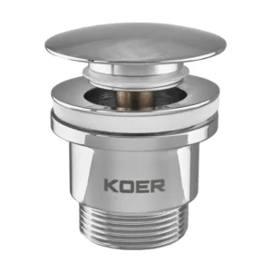 Донный клапан Koer PW-01-01 1 1/4″ для раковины, хром (KR3400)