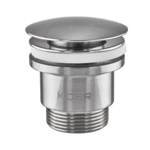 Донный клапан Koer PW-01-02 1 1/4″ для раковины, хром (KR3401)