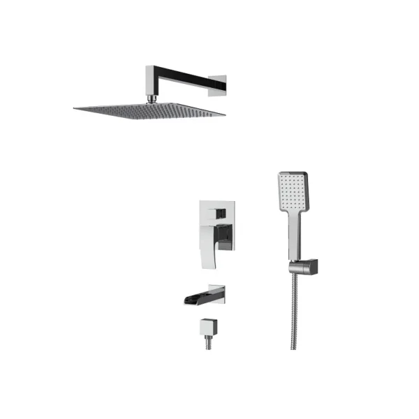 Душевая система Koer KB-68007-01 скрытого монтажа, латунь, хром (KR3466)