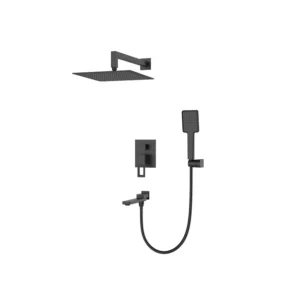 Душевая система Koer KB-66009-05 скрытого монтажа, латунь, черная матовая (KR3509)