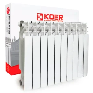 Биметаллический радиатор Koer 100 Bimetal-500 боковое подключение, белый (кратно 10 секций) (KR4957)