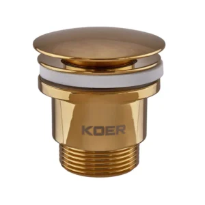 Донный клапан Koer PW-01-10 1 1/4″ для раковины, золото (KR5193)