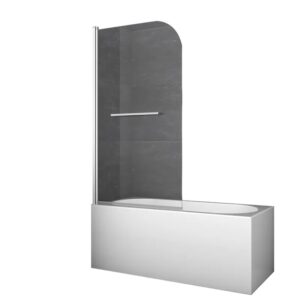 Шторка для ванной Koer SR 140х80 универсальная, стекло 6 мм, хром (KR5401)