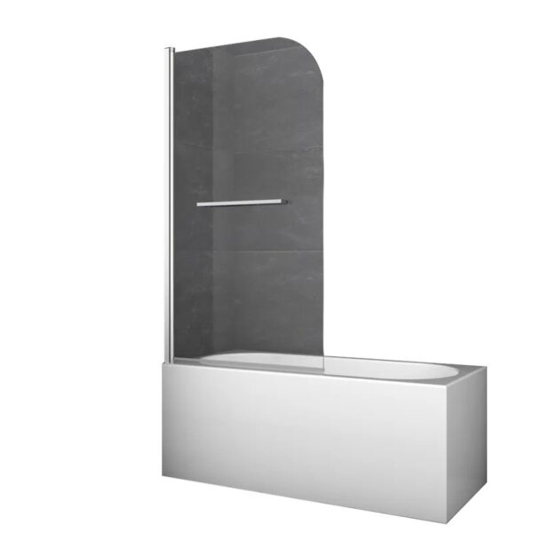 Шторка для ванной Koer SR 140х80 универсальная, стекло 6 мм, хром (KR5401)