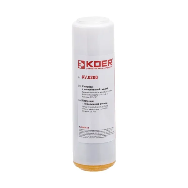Картридж механической очистки Koer KV-03-2510 2,5"х10" с ионообменной смолой (KR5542)