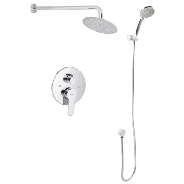 Душевая система Zerix LR2403-2 скрытого монтажа, латунь, хром (LL1210)