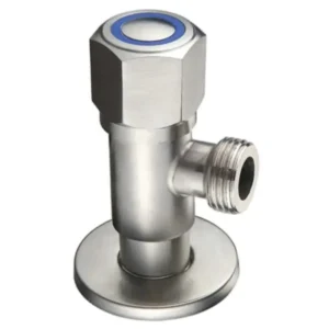 Приборный кран Zerix LR70508C 1/2″x1/2" НН угловой, нержавеющая сталь (LL1499)