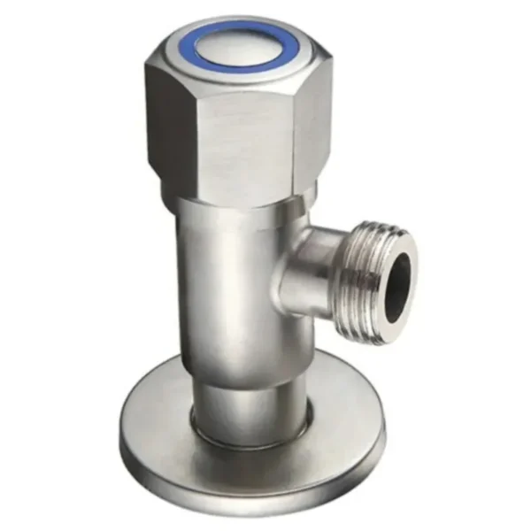 Приборный кран Zerix LR70508C 1/2″x1/2" НН угловой, нержавеющая сталь (LL1499)