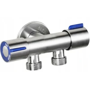 Приборный кран Mixxus VAL-11 1/2″x1/2″х1/2" ННН угловой, нержавеющая сталь (MI6811)