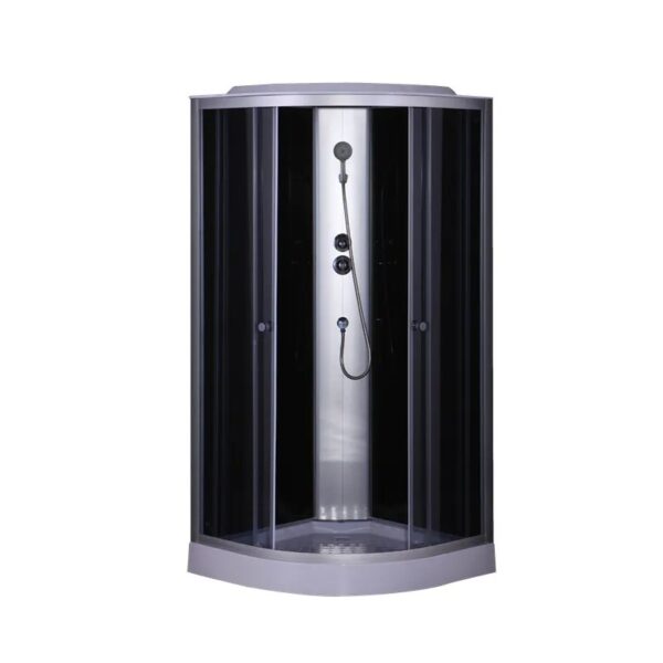 Душевой бокс Mixxus STRONG 215×90 полукруглый, стекло 4 мм + поддон 90×90 белый (MI6887)