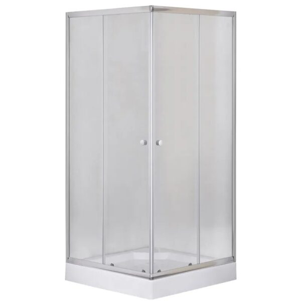 Душевая кабина Mixxus CUBIC 195х100 квадратная, стекло 4 мм + поддон 100х100 хром (MI6904)