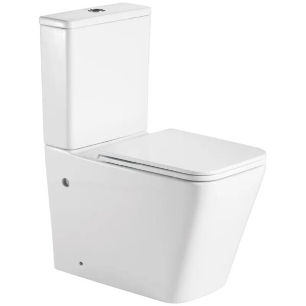 Унитаз напольный Mixxus Premium Quadro-0402-R 665×345 безободковый, белый (MP6458)