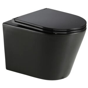 Унитаз подвесной Mixxus Premium Bevel-0301-R 515х360 безободковый, черный матовый (MP6471)