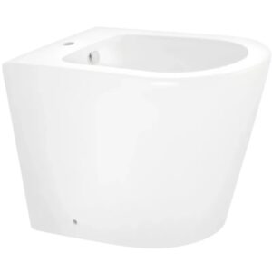 Биде напольное Mixxus Premium BEVEL 580×360 полукруглое, без сиденья, белое (MP6598)