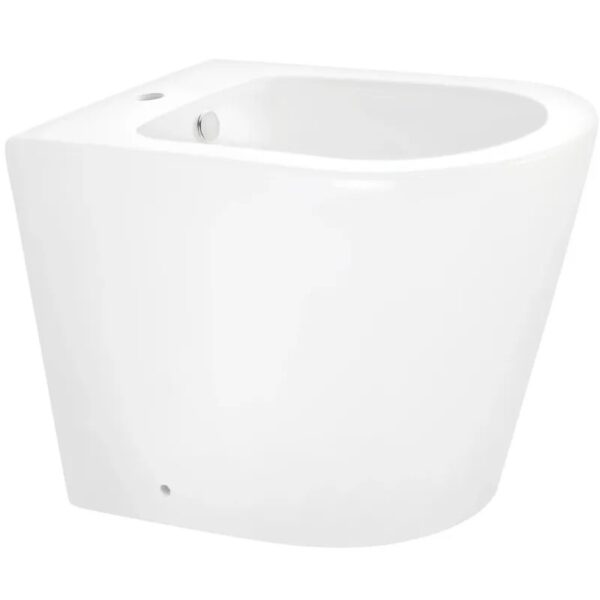 Биде напольное Mixxus Premium BEVEL 580×360 полукруглое, без сиденья, белое (MP6598)