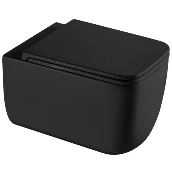 Унитаз подвесной Mixxus Premium Diverse-0301-T1 530х365 безободковый, черный матовый (MP6600)