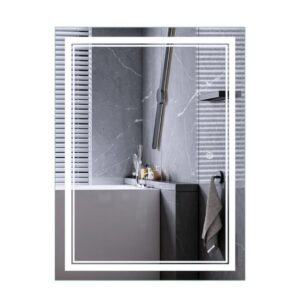Зеркало для ванной комнаты Mixxus Premium QUADRO 800х600 прямоугольное, с LED-подсветкой (MP6619)