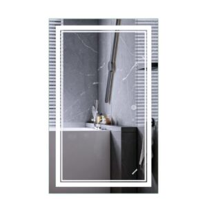 Зеркало для ванной комнаты Mixxus Premium QUADRO 800х500 прямоугольное, с LED-подсветкой (MP6620)