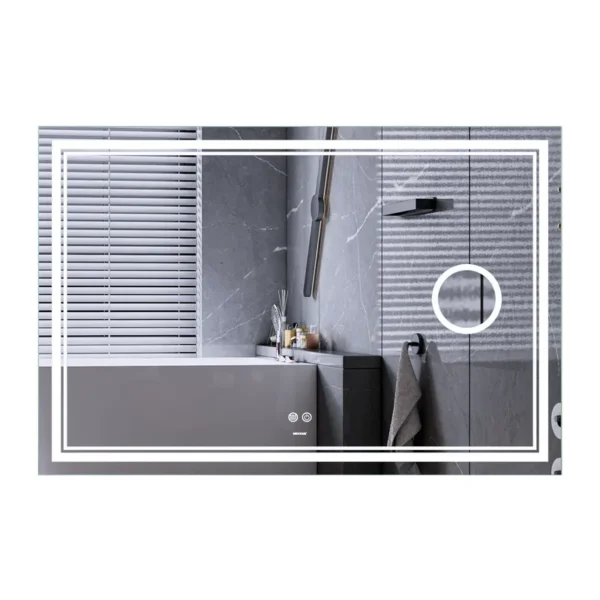 Зеркало для ванной комнаты Mixxus Premium QUADRO 1000х700 прямоугольное, с LED-подсветкой (MP6622)